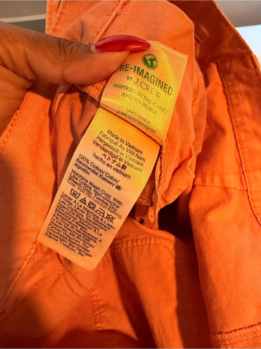 J Crew Wide-Leg Utility Pants in Bright Orange size 32
